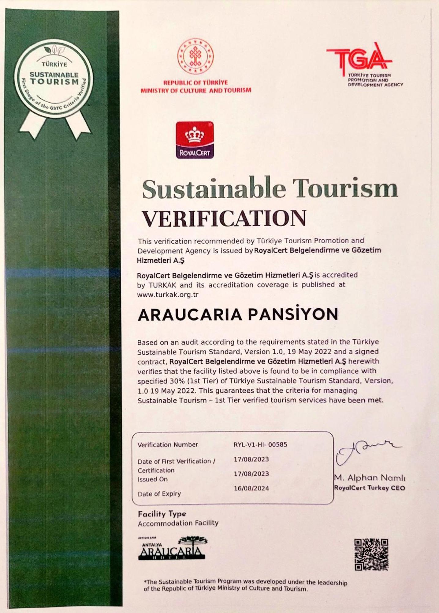 Araucaria Pension Antalya Exteriér fotografie
